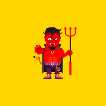 Illustration Devil character for halloween in a flat style Stock-Illustration