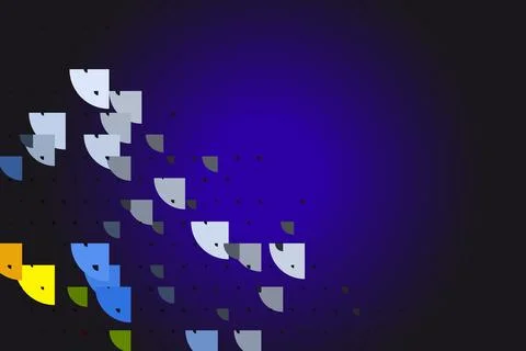 Illustration with diagonal design. Blue background with radial gradient. Stock Illustration