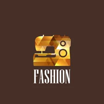 Illustration with diamond sewing machine Stock Illustration