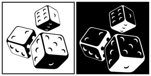 Illustration of dices Illustrazione stock