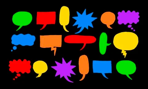 Illustration of different comic balloons イラスト素材