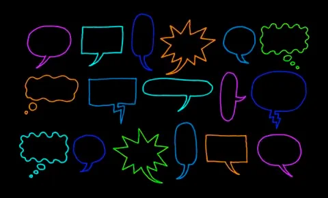 Illustration of different comic balloons Stock Illustration