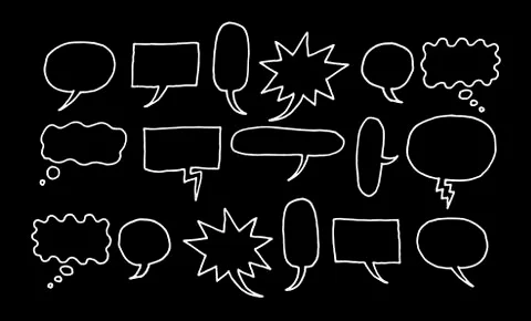 Illustration of different comic balloons Stock Illustration