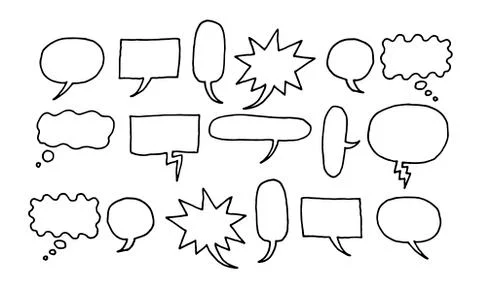 Illustration of different comic balloons イラスト素材