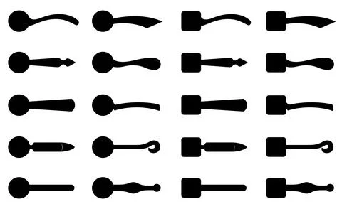 Illustration of different door knobs Illustration