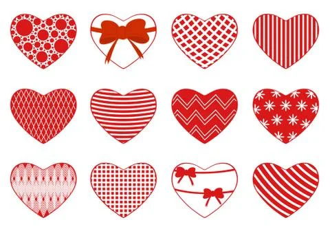 Illustration of different hearts Stock Illustration