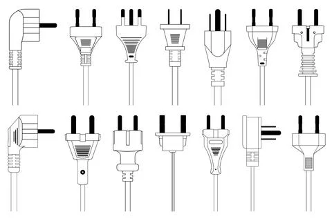 Illustration of different plugs Stock Illustration
