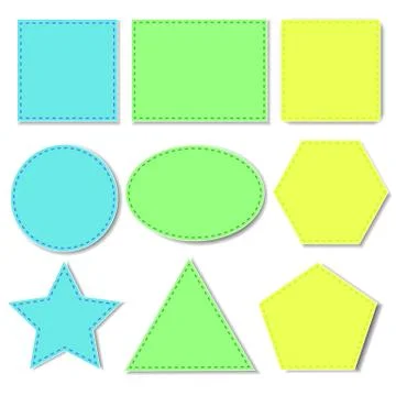 Illustration of different shape sticker on isolated background Stock Illustration