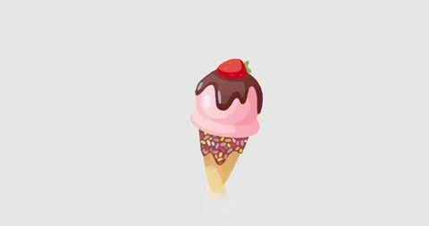 Illustration of different types of ice cream Stock Footage 221327519