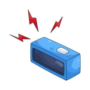 Illustration of digital alarm clock Illustrazione stock
