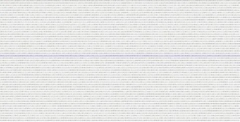 An illustration of digital binary data and streaming binary code on a white b Stock Photos