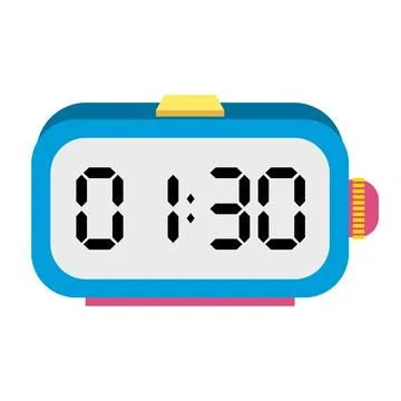 A illustration digital clock displaying 스톡 일러스트