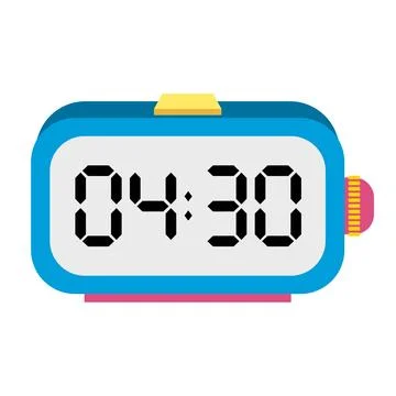 A illustration digital clock displaying 스톡 일러스트