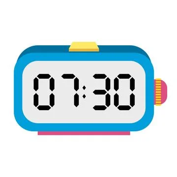 A illustration digital clock displaying 스톡 일러스트
