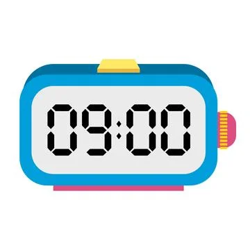 A illustration digital clock displaying 스톡 일러스트