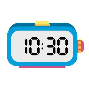 A illustration digital clock displaying 스톡 일러스트