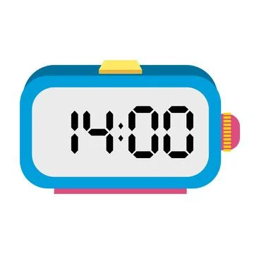 A illustration digital clock displaying 스톡 일러스트