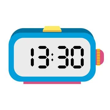 A illustration digital clock displaying 스톡 일러스트