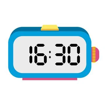 A illustration digital clock displaying 스톡 일러스트