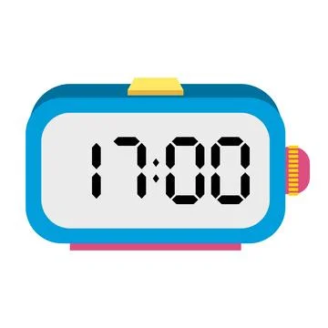 A illustration digital clock displaying 스톡 일러스트