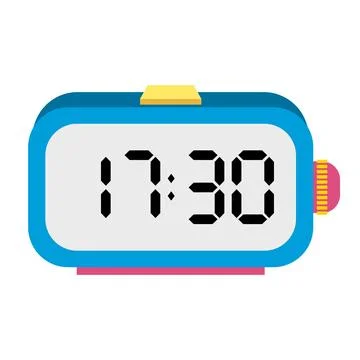 A illustration digital clock displaying 库存插图