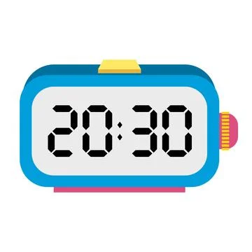 A illustration digital clock displaying 스톡 일러스트