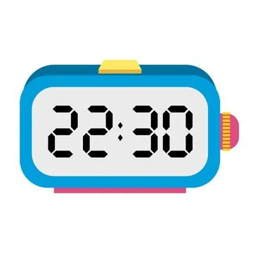 A illustration digital clock displaying 库存插图