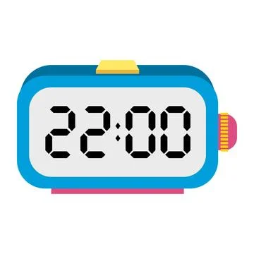 A illustration digital clock displaying Иллюстрация