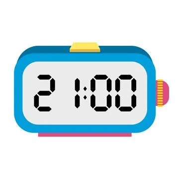 A illustration digital clock displaying 스톡 일러스트