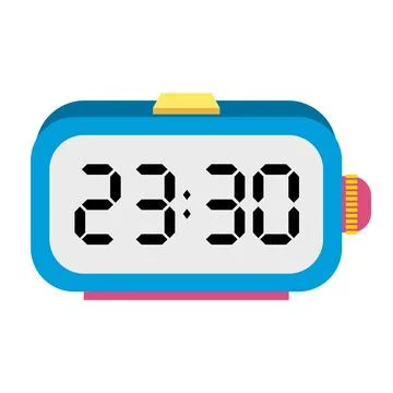 A illustration digital clock displaying Stockillustratie
