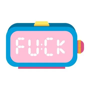 A illustration digital clock displaying Ilustração Stock