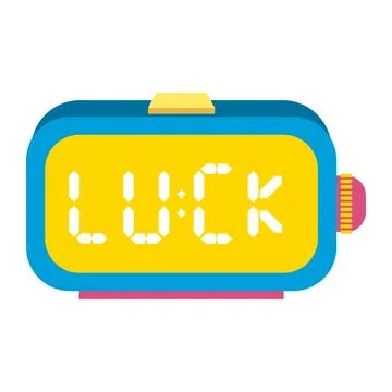 A illustration digital clock displaying Ilustração Stock
