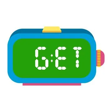 A illustration digital clock displaying 库存插图