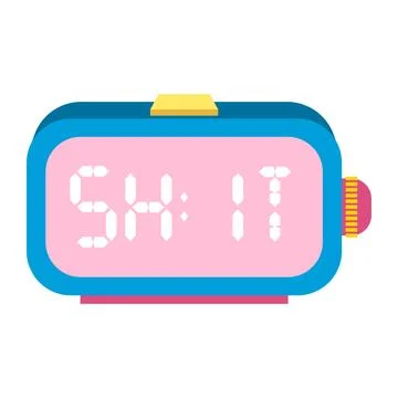 A illustration digital clock displaying 스톡 일러스트