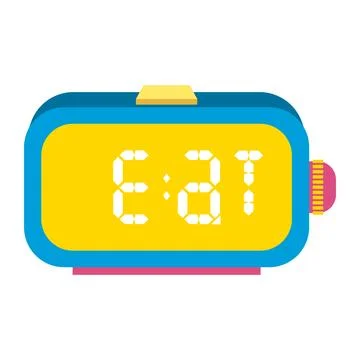 A illustration digital clock displaying 스톡 일러스트