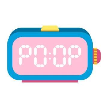 A illustration digital clock displaying Ilustração Stock