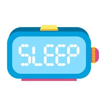 A illustration digital clock displaying Ilustração Stock