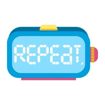 A illustration digital clock displaying Ilustração Stock