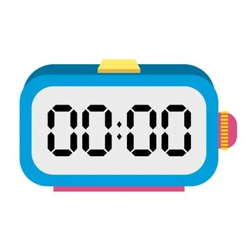 A illustration digital clock displaying Illustration