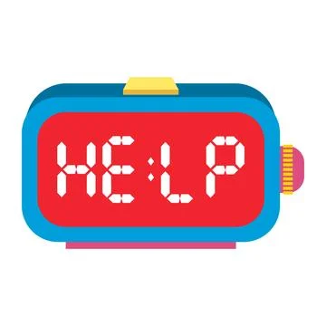 A illustration digital clock displaying 库存插图
