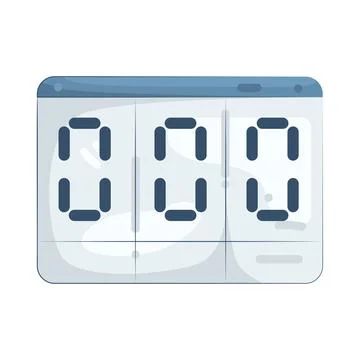 Illustration of digital clock Illustrazione stock