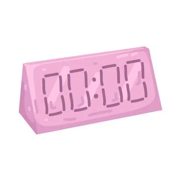 Illustration of digital clock 스톡 일러스트