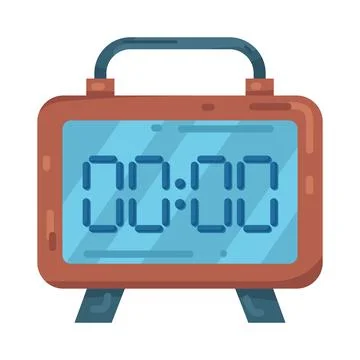 Illustration of digital clock 스톡 일러스트