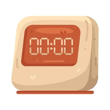 Illustration of digital clock 스톡 일러스트