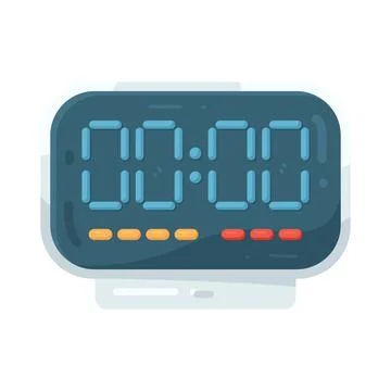 Illustration of digital clock 스톡 일러스트