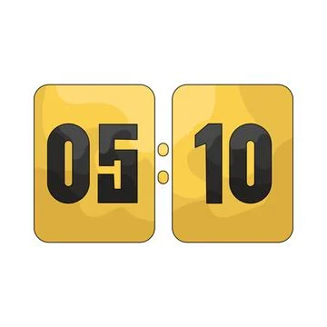 Illustration of digital clock 스톡 일러스트