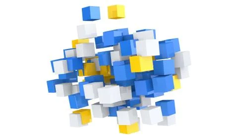 Illustration of digital cloud computing on a white background Stock Illustration