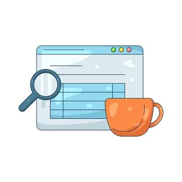 Illustration of digital data table Stock Illustration