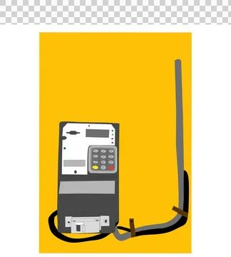 Illustration of digital electricity token Stock Illustration