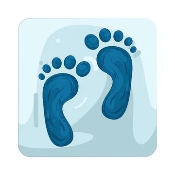 Illustration of digital footprint Illustrazione stock